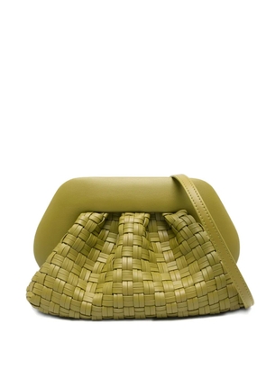 Themoirè woven gathered-detail clutch - Green