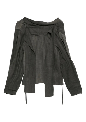 OUR LEGACY cotton-wool tie blouse - Grey