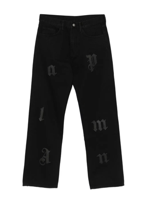 Palm Angels logo-detail jeans - Black