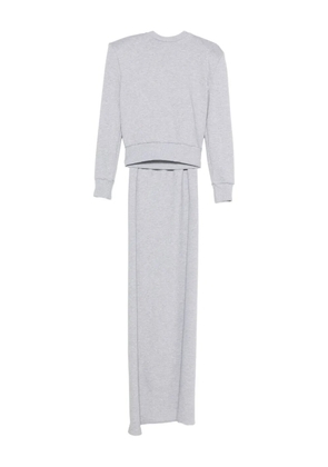 Magda Butrym draped-detail crew-neck sweatshirt - Grey