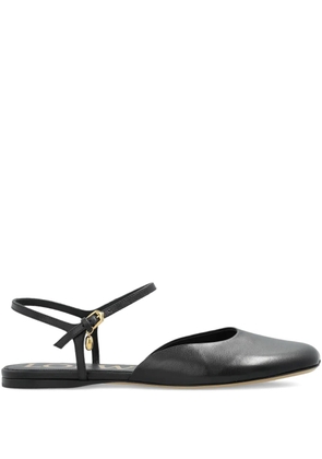 LOEWE ankle-strap leather trainers - Black