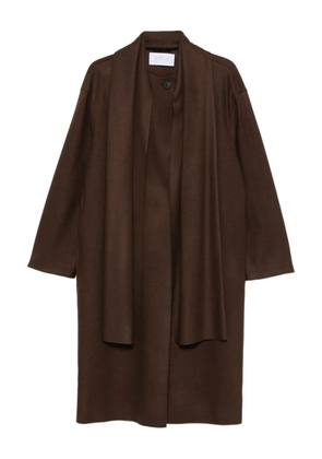 Harris Wharf London scarf button-fastening coat - Brown