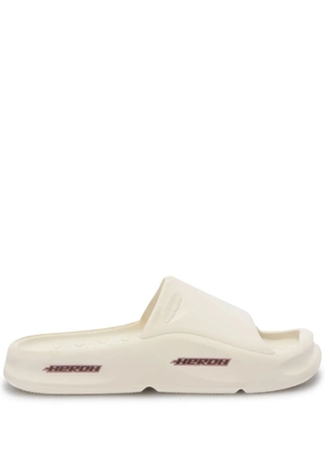 Heron Preston Eco Moulded logo-embossed slides - White