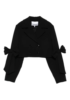 GANNI double-breasted jacket - Black