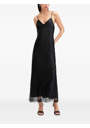 AllSaints Chantelle sequin-embellished slip dress - Black