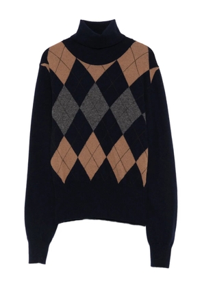 Jucca argyle roll-neck sweater - Blue