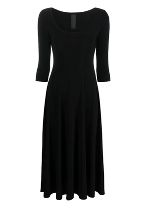 Norma Kamali U-neck skater midi dress - Black