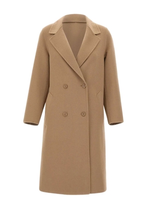 kaos double-breasted logo button coat - Brown