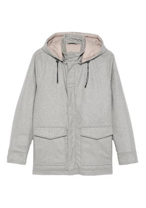 Barba padded drawstring-hood jacket - Grey