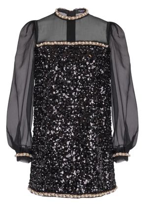 Balmain sequin detailing dress - Black