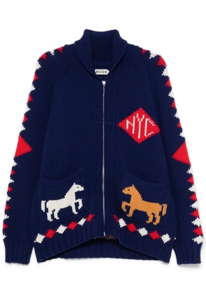 BODE Diamond Corral cardigan - Blue