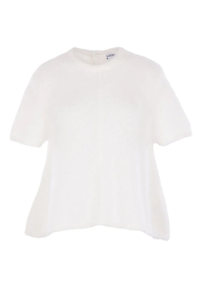 LOEWE embroidered short-sleeved sweater - White