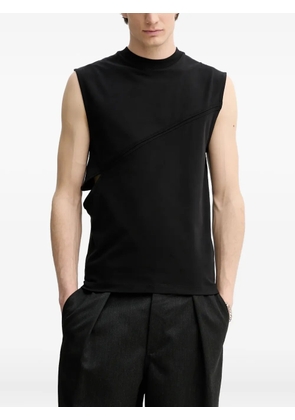 HELIOT EMIL cut-out seam detail vest - Black