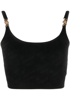 Versace La Greca Medusa '95 knitted crop top - Black