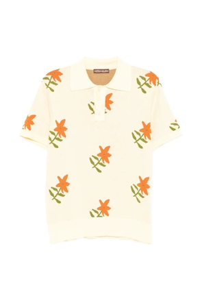 CHATEAU ORLANDO floral short-sleeve polo shirt - Yellow
