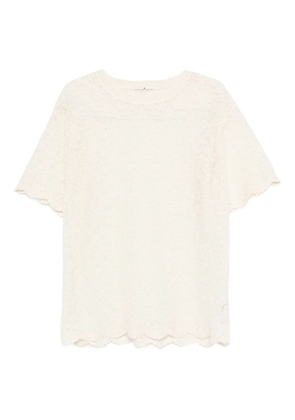 Ermanno Scervino scalloped lace top - Neutrals
