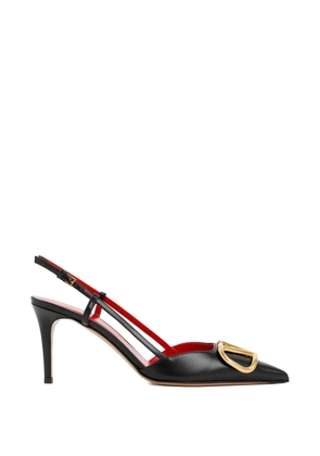 Valentino Garavani V-logo pointed heeled pumps - Black