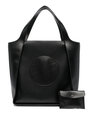 Stella McCartney Stella perforated-logo tote bag - Black