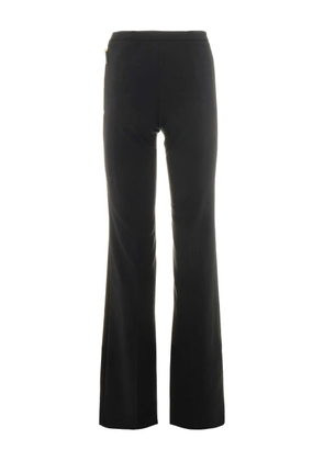 Elisabetta Franchi logo-button trousers - Black