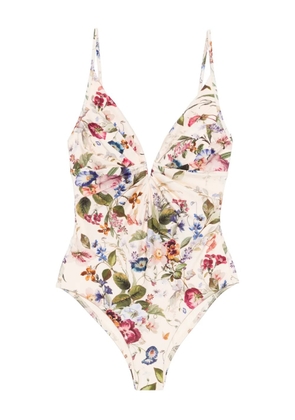 ZIMMERMANN floral-pattern swimsuit - Neutrals