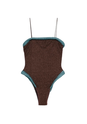 Oséree square strap swimsuit - Brown