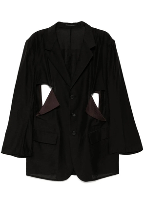 Yohji Yamamoto cut-out blazer - Black