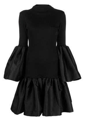 Marques'Almeida peplum-hem ribbed-knit midi dress - Black