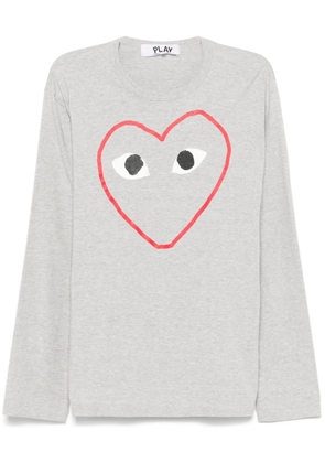 Comme Des Garçons Play outline heart-print T-shirt - Grey
