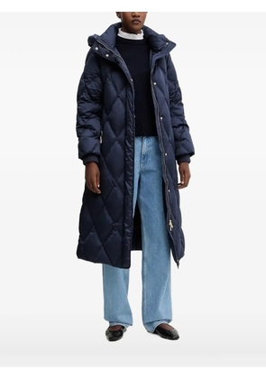 LUISA SPAGNOLI Soiano diamond-quilted hooded coat - Blue