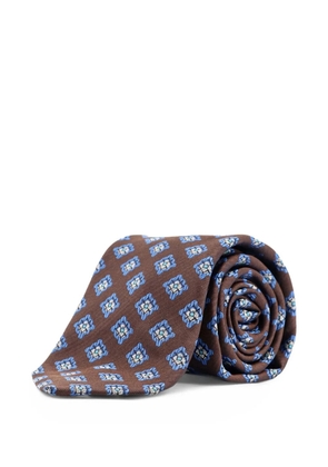 Kiton silk tie - Brown