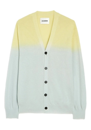 Jil Sander V-neck ribbed-detail cardigan - Blue