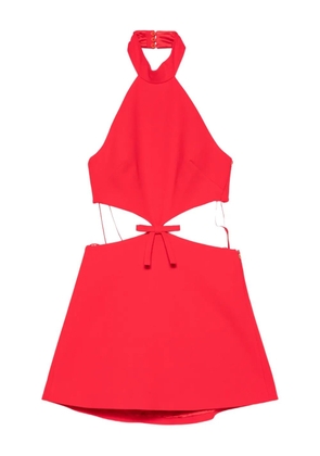 Casablanca halterneck cut-out mini dress - Red