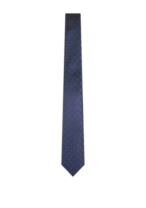 Giorgio Armani monogram-pattern tie - Blue