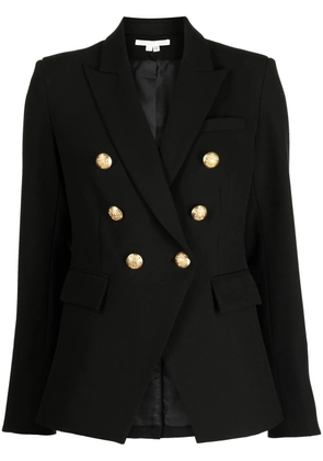 Veronica Beard double-breasted golden-buttons blazer - Black