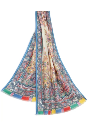 ETRO wool scarf - Blue