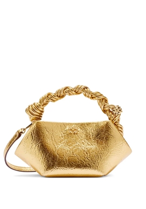 GANNI twisted-handle tote bag - Gold