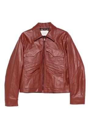 Second/Layer Leota leather jacket - Red