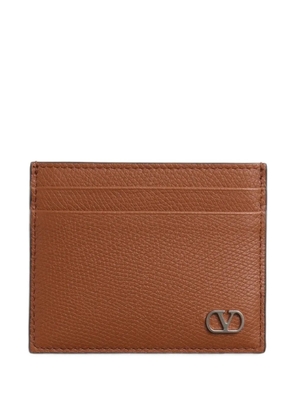 Valentino Garavani VLogo Signature leather card holder - Brown