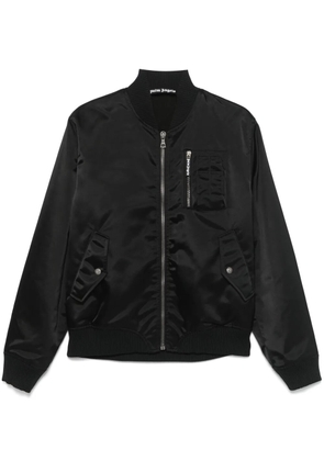 Palm Angels curved-logo bomber jacket - Black
