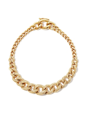 SHAY 18K yellow gold diamond gradual pave link bracelet