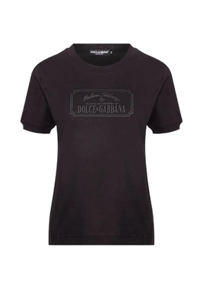 Dolce & Gabbana logo-embroidery T-shirt - Black