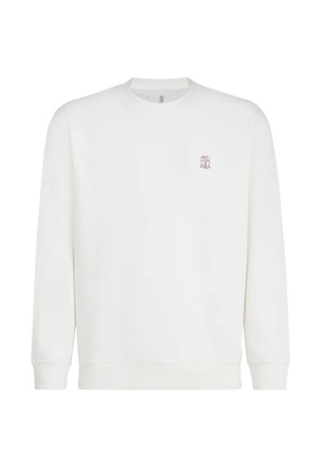 Brunello Cucinelli logo-print sweatshirt - Neutrals