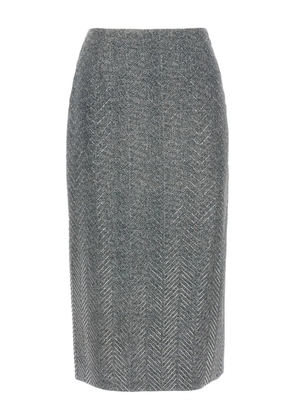 Ermanno Scervino rhinestone-embellishment pencil skirt - Grey
