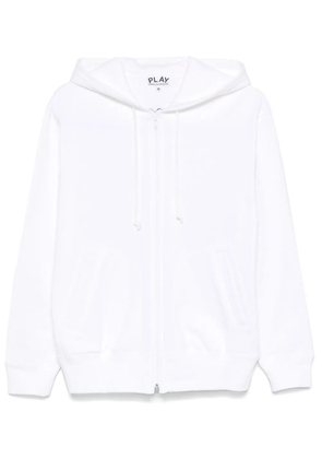 Comme Des Garçons Play signature heart-patch hoodie - White