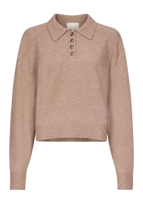 LouLou de Saison ribbed-hem polo top - Neutrals