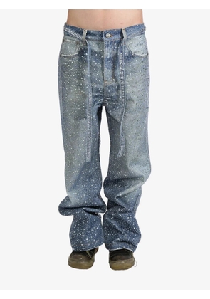 BIRTH OF ROYAL CHILD rhinestone-embellished wide-leg jeans - Blue