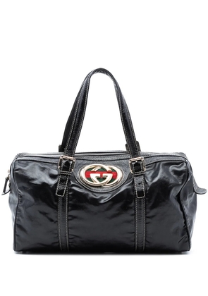 Gucci Pre-Owned 2016-2025 Coated Canvas Dialux Britt boston bag - Black