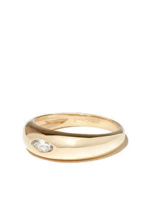 Jacquie Aiche 14kt yellow gold smooth dome marquise diamond ring