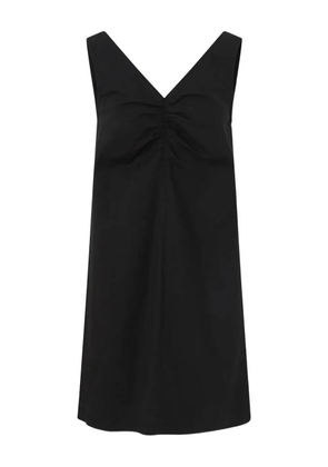 La Piscine ruched V-neck dress - Black