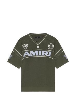 AMIRI logo-detail V-neck T-shirt - Green